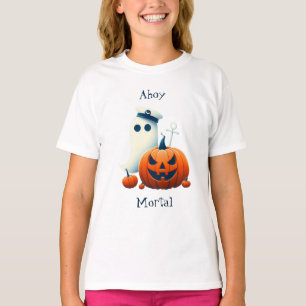 T-shirt Mignonne, nautique/côtier Halloween fantôme/citrou