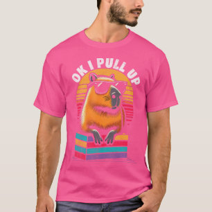 T-shirt Mignonne Ok J'Aime Capybaras Amateurs Drôle Capyba