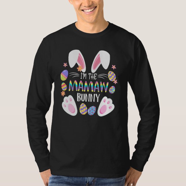 T-shirt Mignonne oreilles de lapin Je suis Le Mamaw Bunny  (Devant)