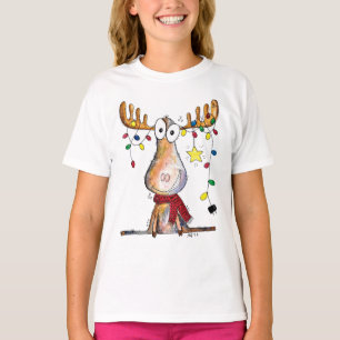 T-shirt Mignonne orignal de Noël