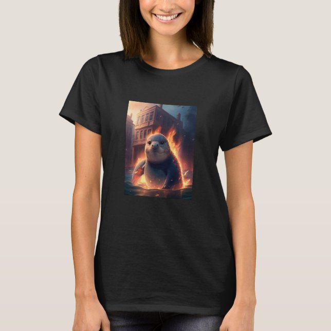 T-shirt Mignonne Otter de style japonais Giant Otter de me (Devant)