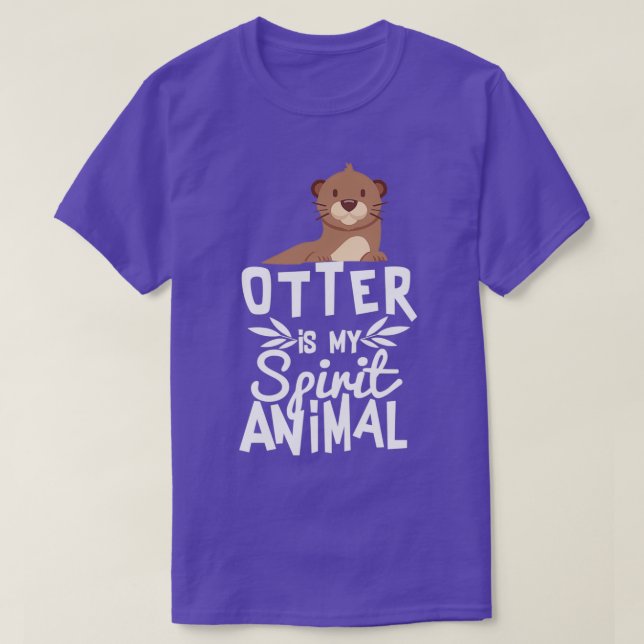 T-shirt Mignonne Otter Est Mon Esprit Animal Drôle Animal  (Design devant)
