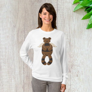 T-shirt Mignonne Ours en Teddy Brown avec ailes Angel