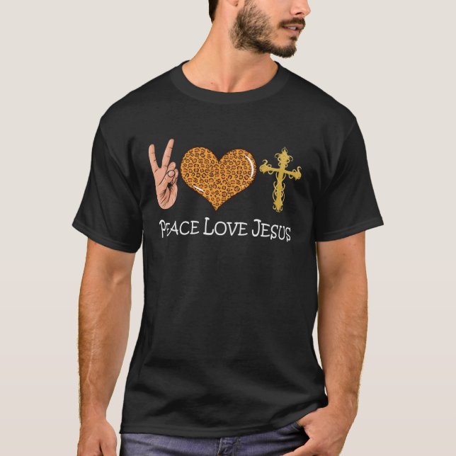 T-shirt Mignonne Paix Aimer Jésus Paix Aimer Jésus Chrétie (Devant)