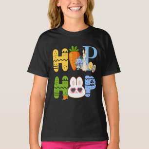 T-shirt Mignonne Pâques "HOP HOP" Bunny & Carrot Spring