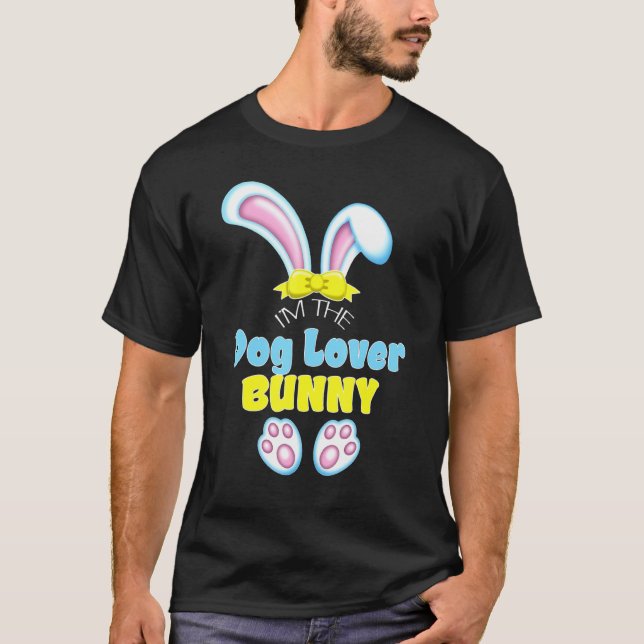 T-shirt Mignonne Pâques I M L'Amoureux des chiens Bunny Fa (Devant)
