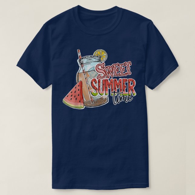 T-shirt Mignonne pastèque d'été doux Vacances d'été B (Design devant)
