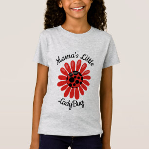 T-Shirt mignonne personnalisable maman's ladybug kids tshi