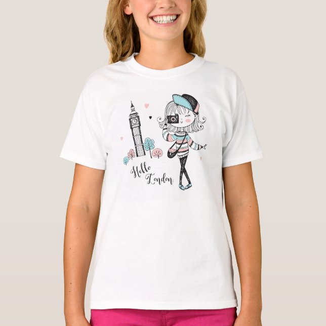 T-shirt Mignonne photographe à Londres (Devant)