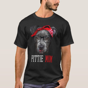T-shirt Mignonne Pittie Maman Pitbull Chien Fête des Mères