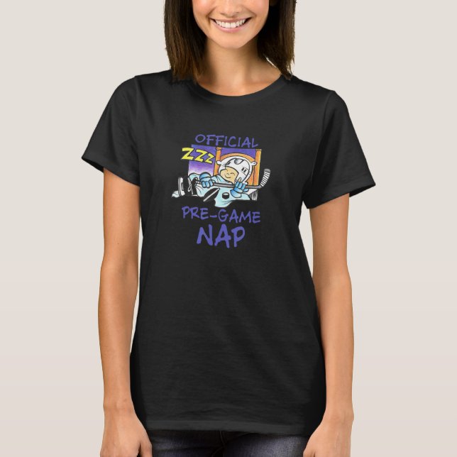 T-shirt Mignonne Pré Jeu Joueur de hockey Nap Jeune Adulte (Devant)