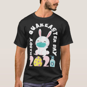 T-shirt Mignonne Rabbit Quarantine Joyeux Jour de Pâques O