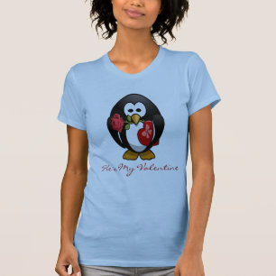 T-shirt Mignonne Saint Valentin Pingouin Drôle Drôle Carto