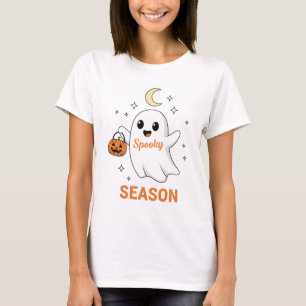 T-shirt Mignonne saison Éffrayante Ghost Kawaii Halloween