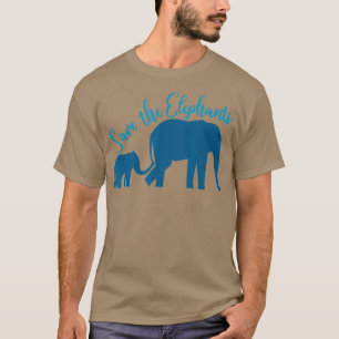 T-shirt Mignonne Sauvez les éléphants Beau Amoureux des 
