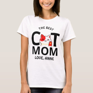 T-shirt mignonne simple Valentine's day chat maman personn