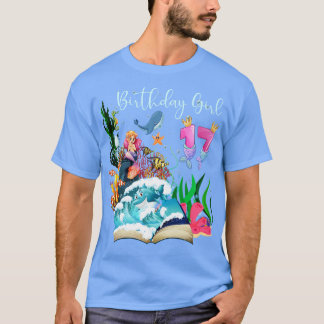 T-shirt Mignonne Sirène 17e fille anniversaire