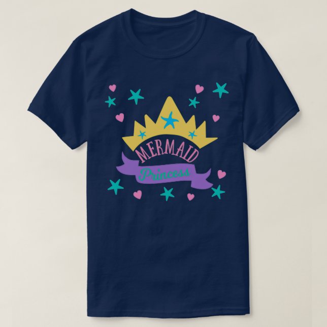 T-shirt Mignonne Sirène Cadeaux Mermaid Princesse (Design devant)