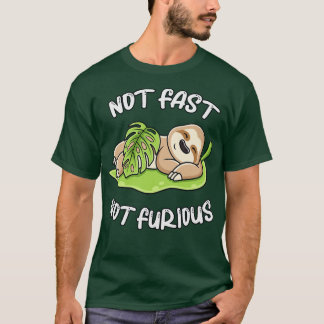 T-shirt Mignonne Sloth Dormir Pas Rapide Pas Furieuse Drôl