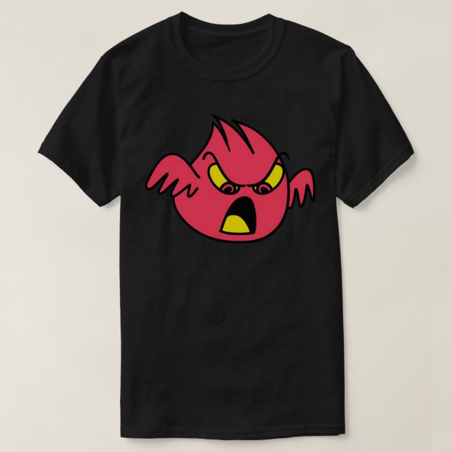 T-shirt Mignonne Super Angry Red Evil Monster Avec Ailes 2 (Design devant)
