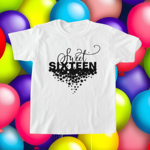 T-shirt mignonne sweet sixteen filles Anniversaire
