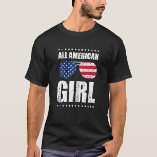 T-shirt Mignonne tenue féminine américaine pour le 4 Juil
