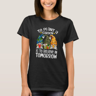 T-shirt Mignonne Terre Gnome À Plante Un Jardin Est De Cro
