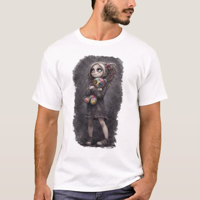 T-shirt Mignonne Tiffany et son ours (Devant)