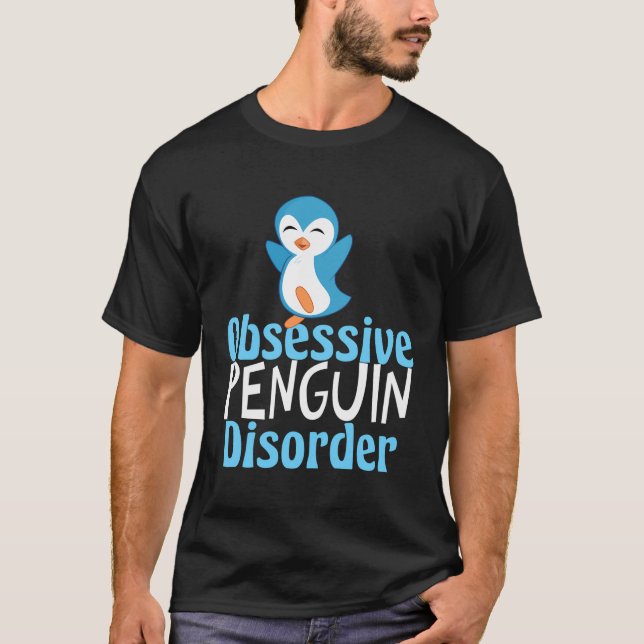 T-shirt Mignonne trouble obsessionnel du pingouin (Devant)