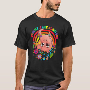 T-shirt Mignonne Tummy Ache Survivante Floral Coloré Homme