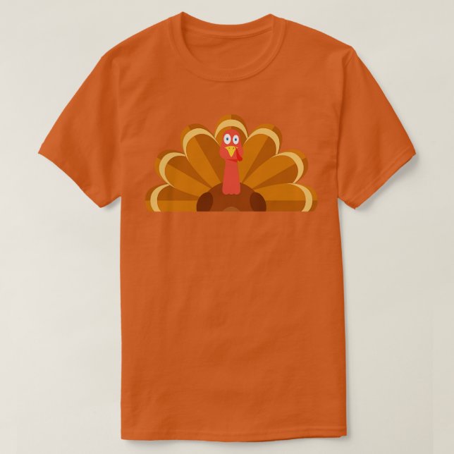 T-shirt Mignonne Turquie Thanksgiving (Design devant)
