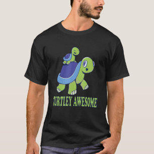 T-shirt Mignonne Turtle Maman Et Kid Turtley Awesome Sea T