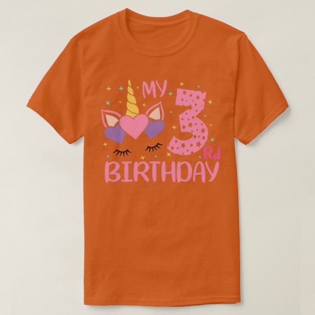 T-shirt Mignonne Unicorn Lovers Cadeau Mon 3ème anniversai (Design devant)
