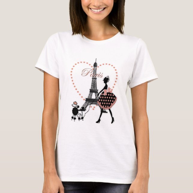 T-shirt Mignonne vintage fille romantique silhouette march (Devant)
