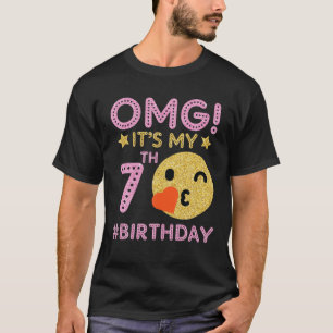 T-shirt Mignonne Vintage Rétro Emotion Face OMG C'est My 7