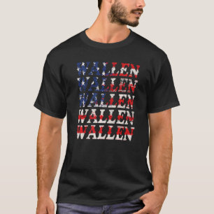 T-shirt Mignonne Wallen Merch Américain Drapeau Rouge Blan