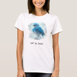 T-shirt *~* Mignonne Whimsical Détails Oiseau Bleu AP54 Ar
