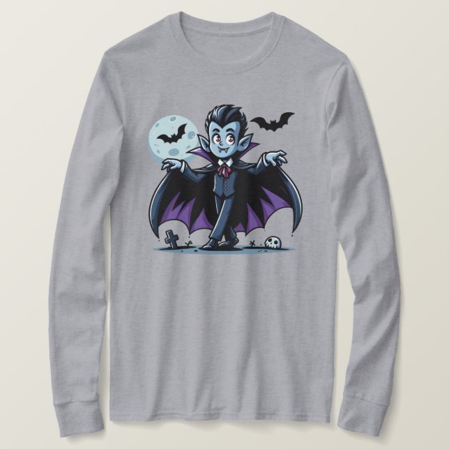 T-shirt Mignonne, whimsical Halloween vampire (Design devant)