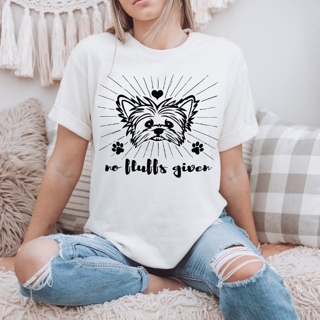 T-shirt Mignonne Yorkshire Terrier Pas De Fluffs Donné Mèm (Créateur téléchargé)