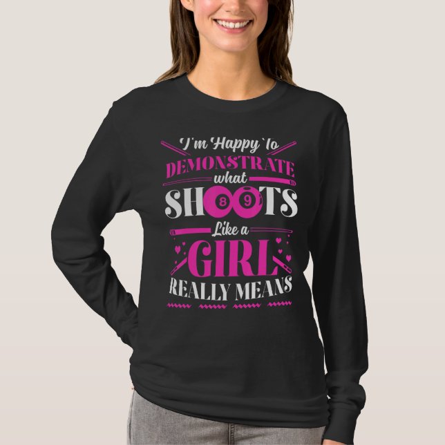 T-shirt Mignonnes Billard Femmes Pour Joueuse De Billard F (Devant)