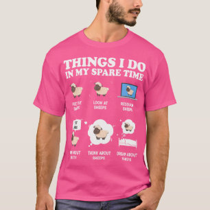 T-shirt Mignonnes Choses De Moutons Que Je Fais Dans Mes F