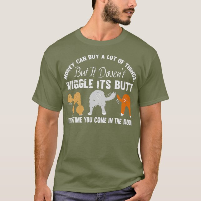T-shirt Mignons Amoureux de les chiens Secourus Funny Wigg (Devant)