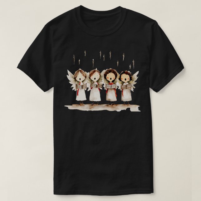 T-shirt Mignons anges chantant 3 (Design devant)