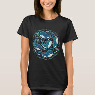 T-shirt Mignons baleines kawaii motif animal marin océan