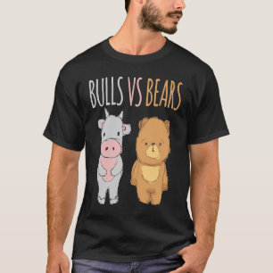 T-shirt Mignons Bulles contre ours Forex Crypto Stock Trad