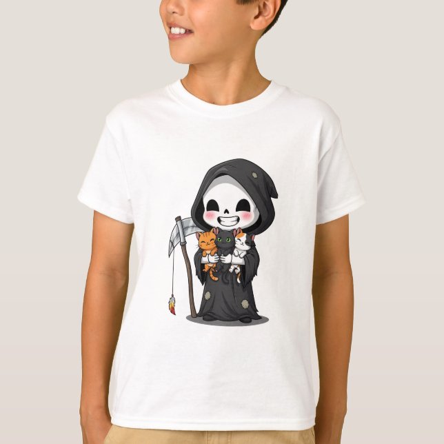 T-shirt Mignons chatons faucheurs pour enfants (Devant)
