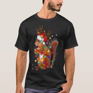 T-shirt Mignons Éclats de Noël Éclairage Rennes Noël