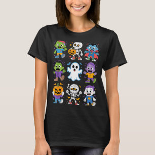 T-shirt Mignons enfants de dessin animé Halloween fantôme 
