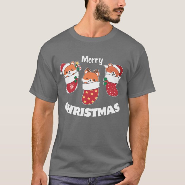 T-shirt Mignons ennemis dans le choeur de Noël pour Noël p (Devant)