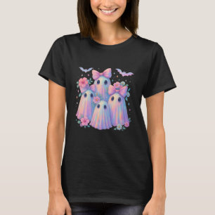 T-shirt Mignons Fantômes Coquette Pastels Rubans Roses Fle